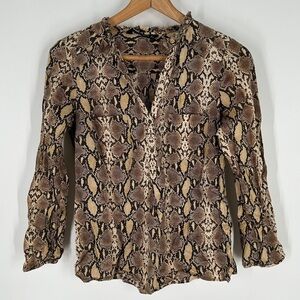 Zara Multicolor Snake Print Blouse